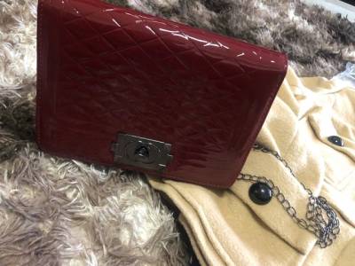 Bolsa Ombro Vinho Nova