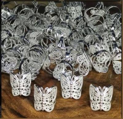 Anis De Prata Feminino Borboleta