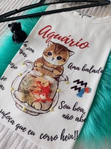 Camiseta Estampa Gato