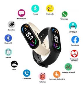 Relgio Inteligente Bluetooth M6 Resistente A gua/smartwatch Esportivo