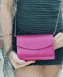 Bolsa Rosa Metalizada Transversal