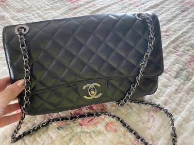 Bolsa Preta Tiracolo Estilo Chanel