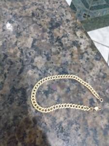 Vendo Pulseira Masculina 22cm Banhada Ouro 18k