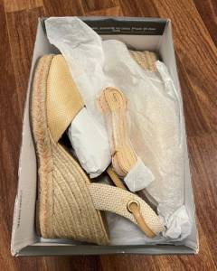Arezzo - Espadrille Anabela Com Sisal N. 37 - Abacaxi