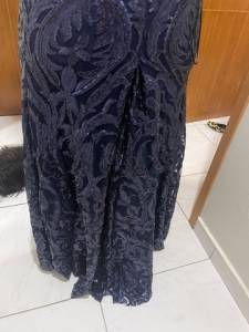 Vestido Festa Paete Azul P