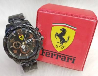 Relgio Ao Inoxidvel Masculino Ferrari + Caixinha