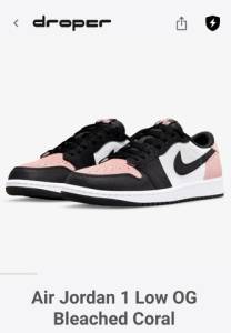 Jordan 1 Og Low 41 - Bleached Coral