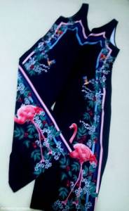 Pantacourt Fundo Preto Estampada