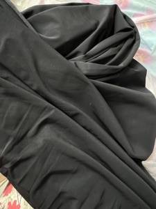 Tecido Fluity Preto Liso Santa Constancia