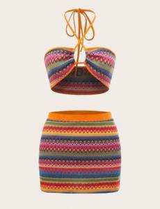 Conjunto Saia E Top Praiano
