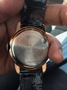 Relgio Naviforce Dourado Ros Novo!