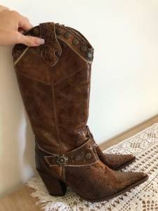 Bota Country De Couro Feminina