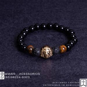 Pulseira Leo De Jud (com 4 Pedras Naturais)