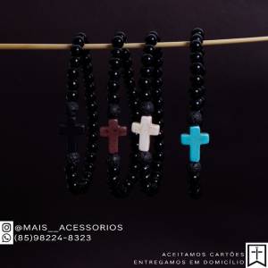 Kit De 4 Pulseiras Com Cruz (modelo Clssico)