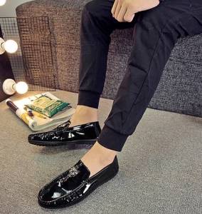 Mocassim Sapato Social Preto Verniz