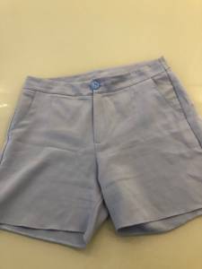 Short Em Alfaiataria Azul Claro