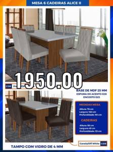 Mesa 6 Cadeiras Alice Ii