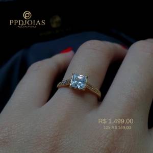 Anel De Noivado - Ouro 18k