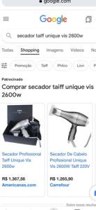Secador 2600w Taiff Unique Vis