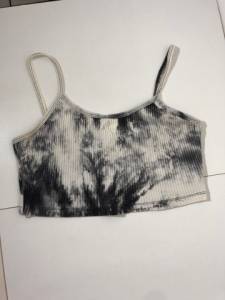 Top Cropped Estampado Tive Dye Shein