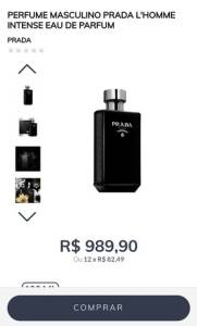 Perfume Prada Lhomme Intense Milano 100 Ml