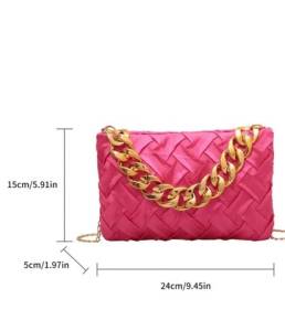 Clutch Pink Em Cetim Maravilhosa