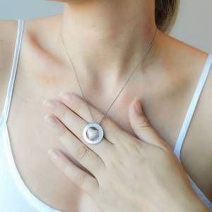 Colar Prata925 Cravejado Em Zirconia E Pedra Lua