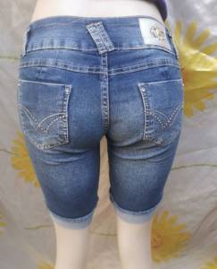 Bermuda Sawary Jeans Com Strass Tam 38