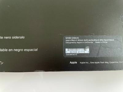 Pulseira Original Apple Watch Sport Band Nike Anthracite/black 40mm