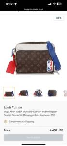 Bolsa Louis Vuitton Unissex Nba