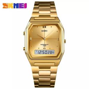 Relgio Unissex Dourado A Prova Dgua Skmei