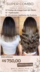 Mega Hair Mais Aplicao E Kit De Tratamento