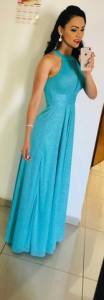 Vestido Festa Azul Tiffany