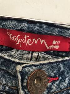 Short Jeans Blue Destroyed Taco Tamanho 44