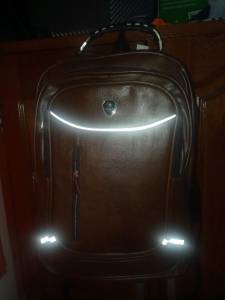Mochila De Couro Sinttico Impermevel Grande. Novo Sem Uso