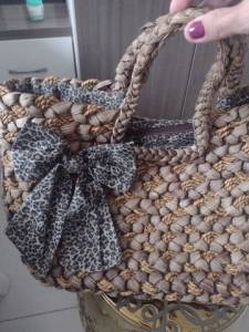 Bolsa De Praia Palha Tranada Com Ziper
