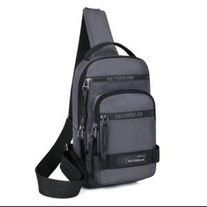 Bolsa Casual Transversal Masculina Cinza