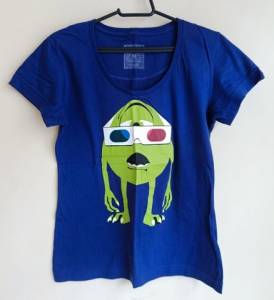 Camiseta mike Wazowski culos 3d - Chico Rei - M (baby Look)