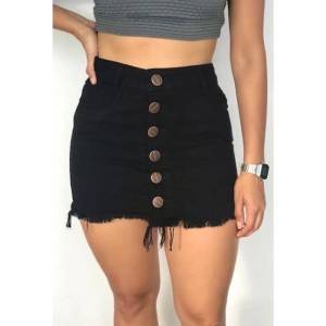 Saia Jeans Preta