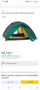 Barraca Camping Quechua Quickhiker 3