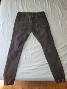 Cala Jeans Rasgada Preta Masculina 46 Skinny Nova