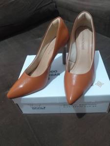 Sapato Couro Cafe N 36