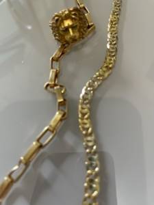 Conjunto Anel De Ouro E Duas Lindas Pulseiras De Ouro
