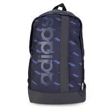 Mochila Unissex Adidas Linear Logo Marinho Original Promoo