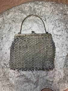 Bolsa De Mo Prateada Brilhante