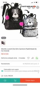 Mochila Paets Duplo Nova