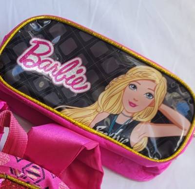 Mochila Barbie Com Lancheira E Bolsinha De Lpis