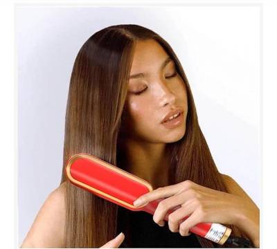 Prancha Escova Alisadora Com Pente Profissional Bivolt