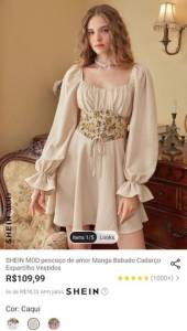 Vestido Shein Com Espartilho - Nunca Usado