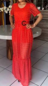 Vestido Longo Renda Novo